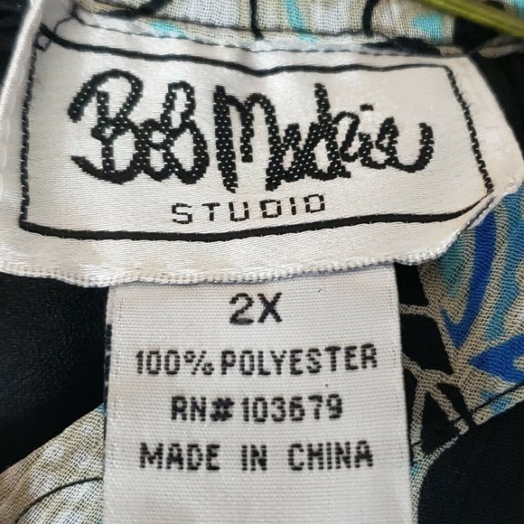 Bob Mackie Studio plus size 2X 3/4 sheer sleeves - Picture 6 of 6